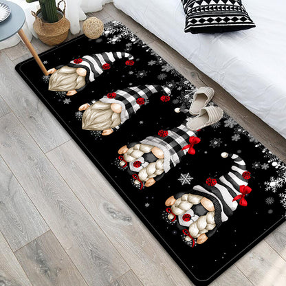 1pc Quirky Gnome Crystal Bath Mat - Santa Claus Pattern - Waterproof, Anti-Slip & Easy Clean