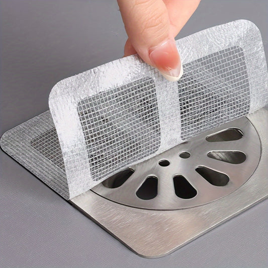 10/20/30/50pcs Drain Strainer Cover for Hair Stopper, Disposable Shower Drain Hair Catcher, Disposable Hair Catchers for Shower, Floor Sink Strainer Filter Mesh Stickers, Hair Stopper for Bathroom Bathtub, Bathroom Accessories