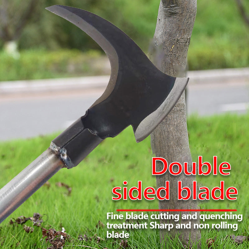 Manganese Steel Narrow Fan-shaped Sickle with Anti-Slip Handle - Efficient Agriculture, Straw Cutting, and Branch Pruning