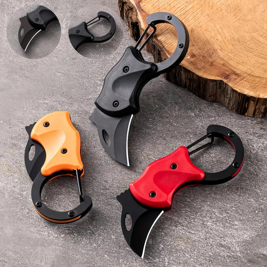 1/3pcs Mini Folding Knife Keychain Pendant Gift Knife Portable High Hardness Multifunctional Knife Buckle Backpack Camping