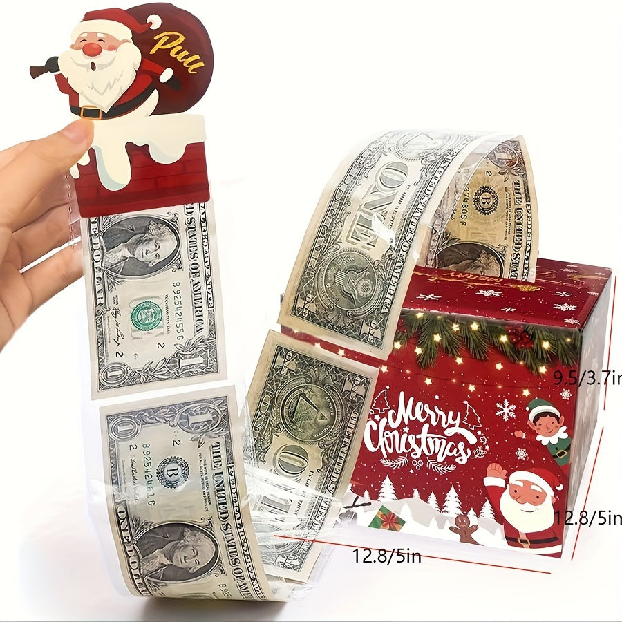 Christmas Happy Money Box Cash Gift Pull, Interesting Money Gift Box Cash, Surprise Box Gift Box Money, Christmas Money Holder's Friends, Girlfriend, Wife, Sister