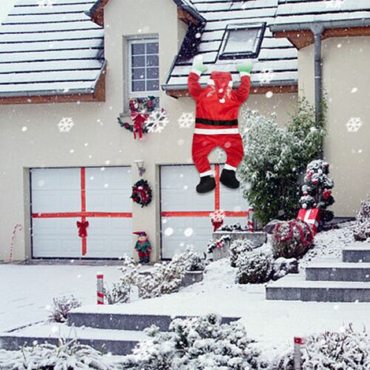 Christmas Hanging Santa Decoration Climbing Santa Claus Climbing Hanging Santa Claus Suit Indoor Outdoor Christmas Ornaments Christmas Decor for Gutter/Roof/Chimney/Window/Car/Christmas Tree