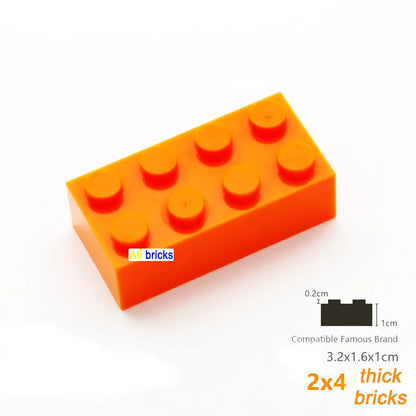 200pcs DIY Building Blocks 2x4