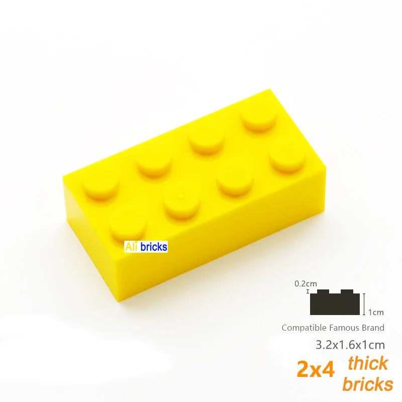 200pcs DIY Building Blocks 2x4