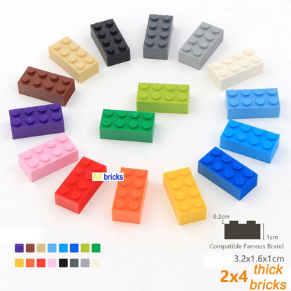 200pcs DIY Building Blocks 2x4