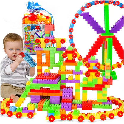 160Pcs/bag Plastic Children Building Blocks Bricks