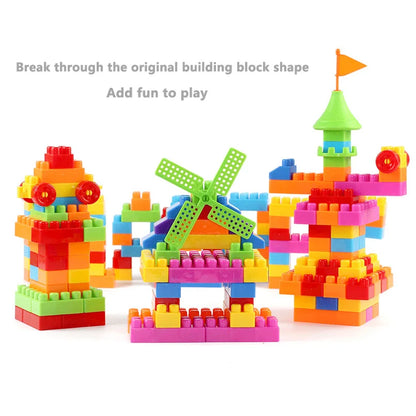 160Pcs/bag Plastic Children Building Blocks Bricks