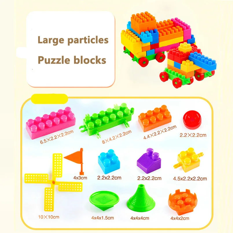 160Pcs/bag Plastic Children Building Blocks Bricks