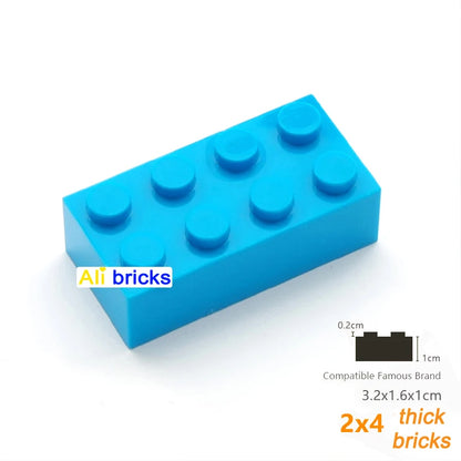 200pcs DIY Building Blocks 2x4