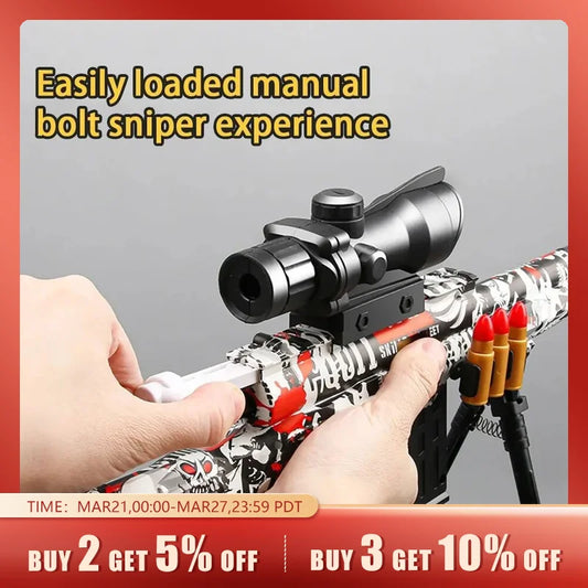 Shell Ejection Soft Bullet Sniper Gun