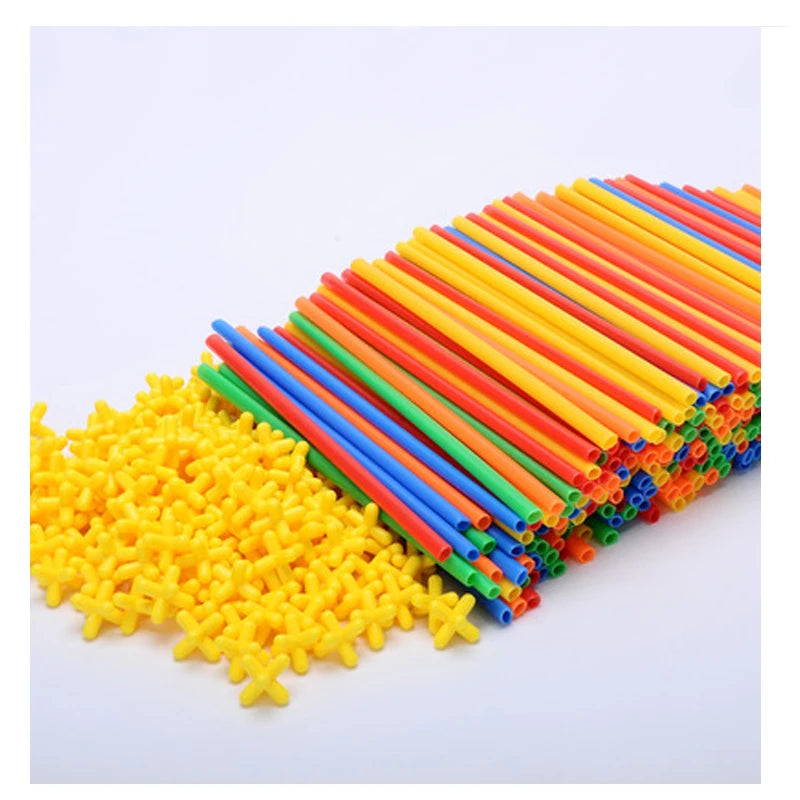 DIY Straw Building Blocks Plastic