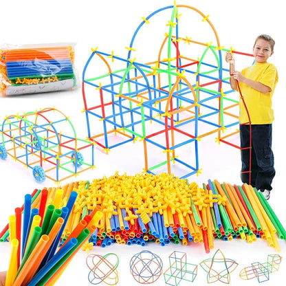 DIY Straw Building Blocks Plastic