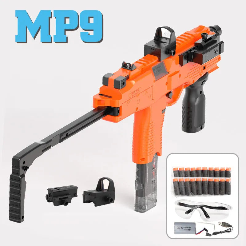 MP9 Toy Gun Electric Foam Dart Blaster Gun