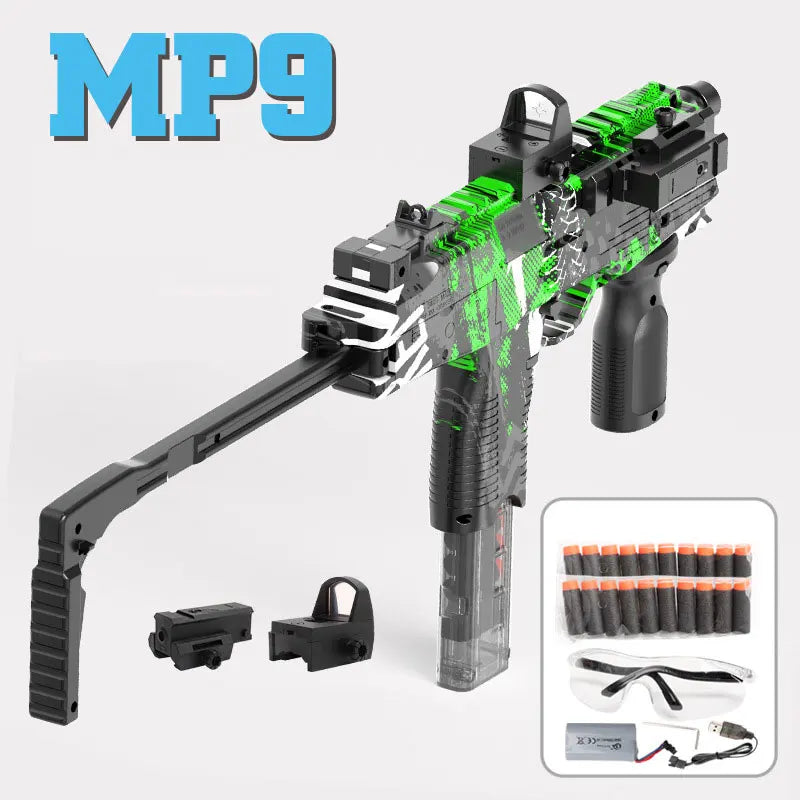 MP9 Toy Gun Electric Foam Dart Blaster Gun