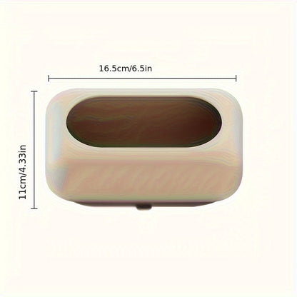 1pc Silicone Suction Cup Tissue Box, Tissue Box Cover, Wear-resistant Anti-fall Tissue Holder