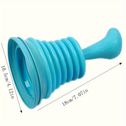 1pc Plastic Handheld Sink & Drain Clog Remover, Flexible Mini Plunger, Easy Squeeze Unclogger for Kitchen & Bathroom Pipes