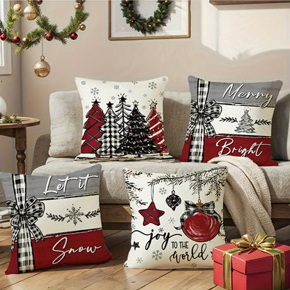 4pcs Christmas Pillow Covers